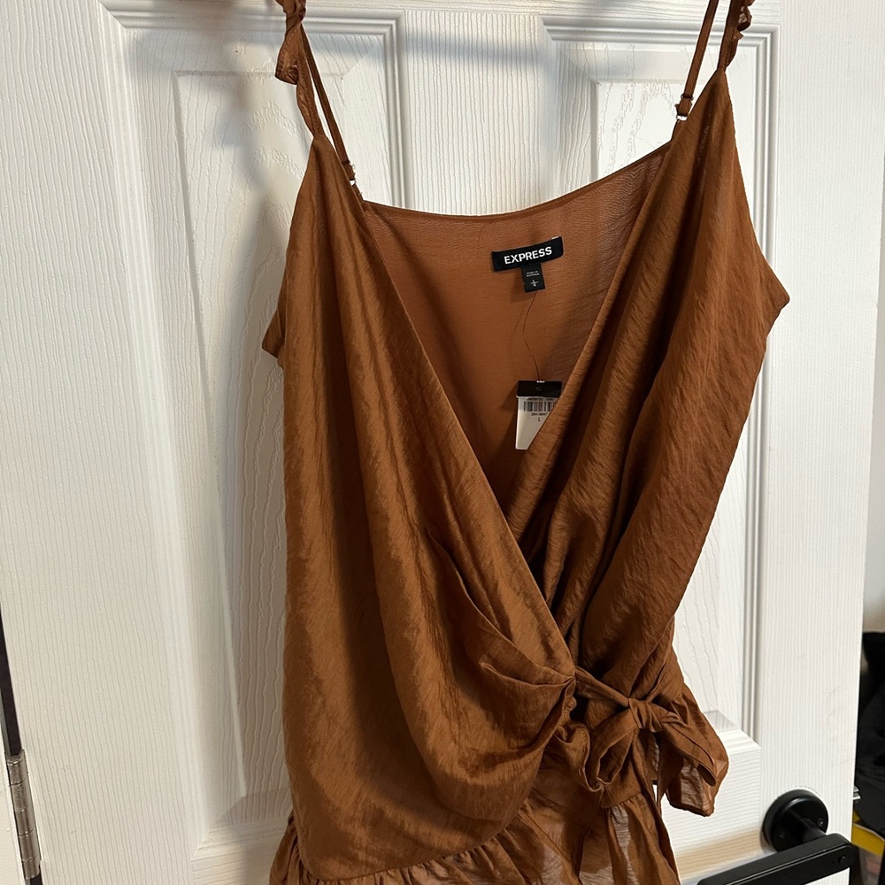 Express Copper Wrap Shirt